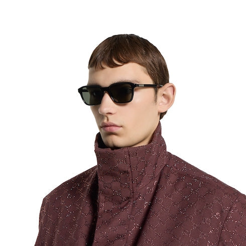 Square frame sunglasses - black