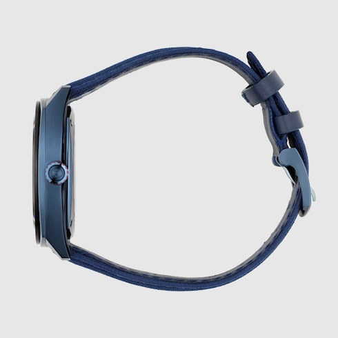 Gucci Interlocking watch, 41mm - blue rubber