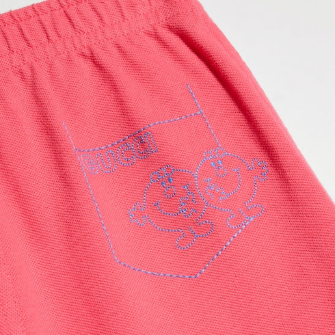 Children's cotton piquet shorts - pink