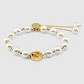 Gucci Interlocking pearl bracelet - light gold-toned brass