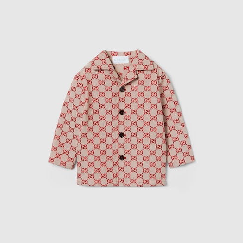 Baby GG canvas jacket - red