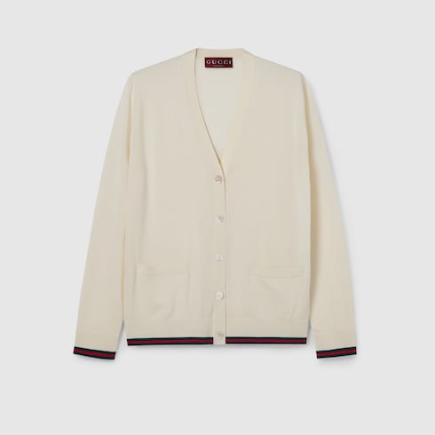 Extra fine cashmere silk cardigan - white