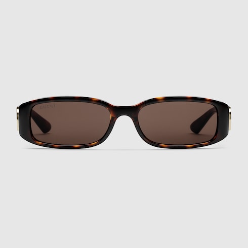 Rectangular frame sunglasses - dark tortoiseshell