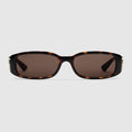 Rectangular frame sunglasses - dark tortoiseshell