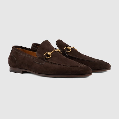 Men's Gucci Jordaan loafer - dark brown suede
