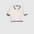 GG extra fine cotton jacquard polo shirt - ivory