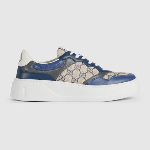 Men's chunky sneaker with GG - beige and blue Supreme