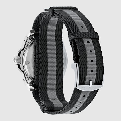 Gucci Dive watch, 40mm - black and grey nylon