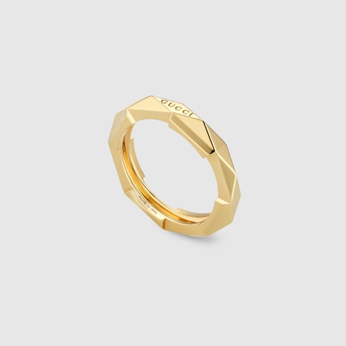 Gucci Link to Love 18k studded ring - 18k yellow gold