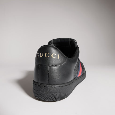 Men's Screener sneaker - black leather