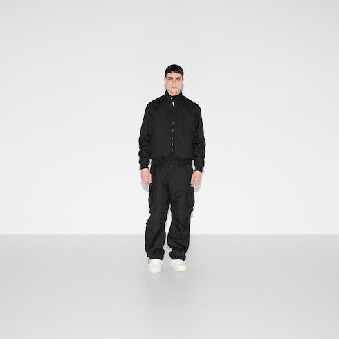 GG cotton ripstop jacket - black