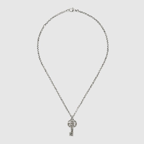 Double G Key Necklace - 925 Sterling Silver