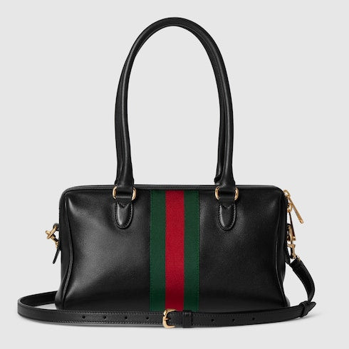 Borsetto medium boston bag - black leather