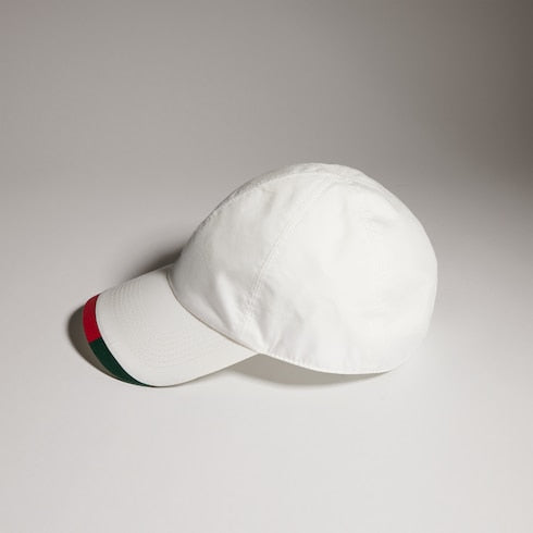Cotton canvas baseball hat - white