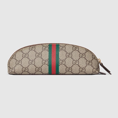 GG pencil case with Double G - beige and ebony GG Supreme