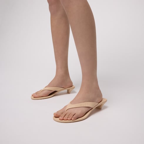 Women's Vittoria thong - beige rubber