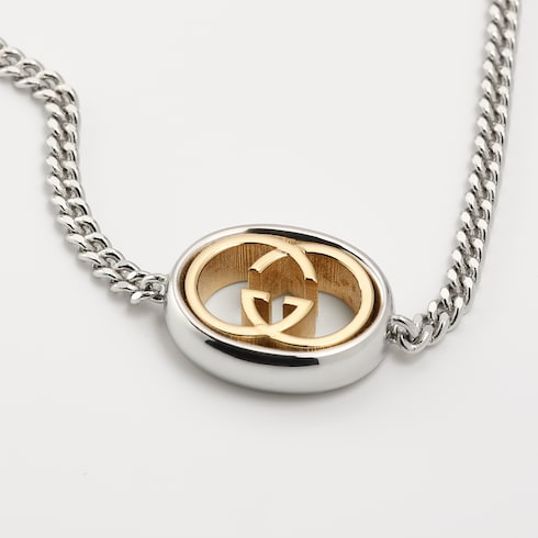Gucci Interlocking chain bracelet - palladium-toned brass