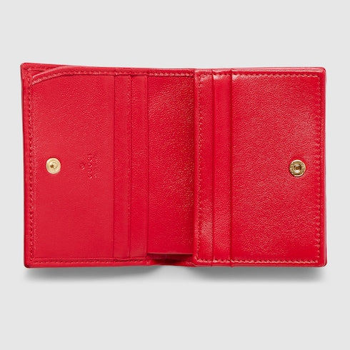 GG Marmont small wallet - bright red leather