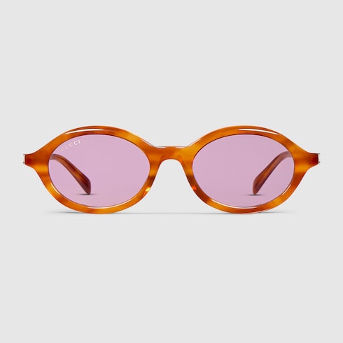 Round frame sunglasses - lilac tortoiseshell