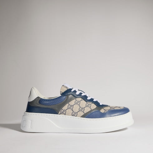 Men's chunky sneaker with GG - beige and blue Supreme