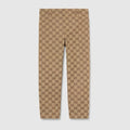 Children's GG canvas pant - camel and dark brown