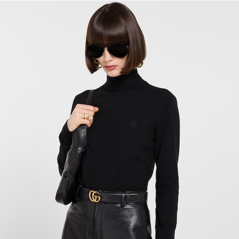 GG Marmont belt - black leather