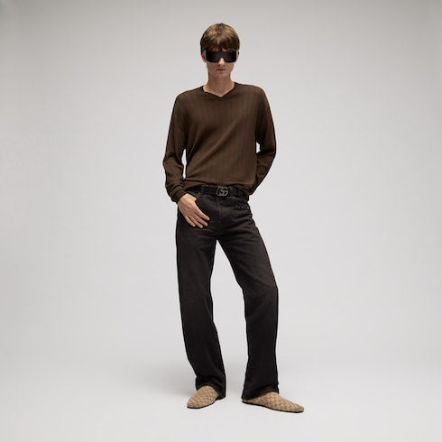 Men's Cupertino loafer - sand and brown GG canvas