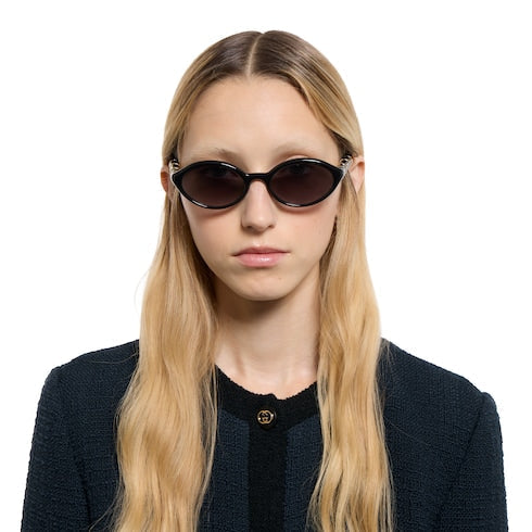Oval frame sunglasses - black