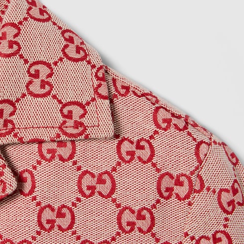 Children's GG canvas jacket - red