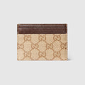 Gucci Essence Classic card case - sand and brown GG canvas