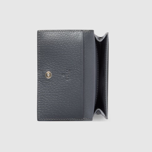 Grey interior GG card case - black GG Supreme
