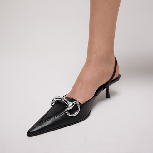 Women's Boulevard slingback pump - black leather