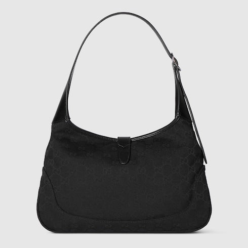 Gucci Jackie 1961 medium shoulder bag - black GG canvas