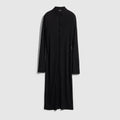 Viscose crêpe jersey dress - black
