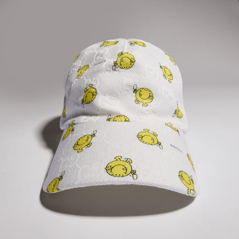 Children's GG canvas baseball hat - white
