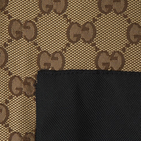 GG technical fabric jacquard jacket - beige and dark brown