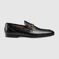 Men's Gucci Jordaan crocodile loafer - black