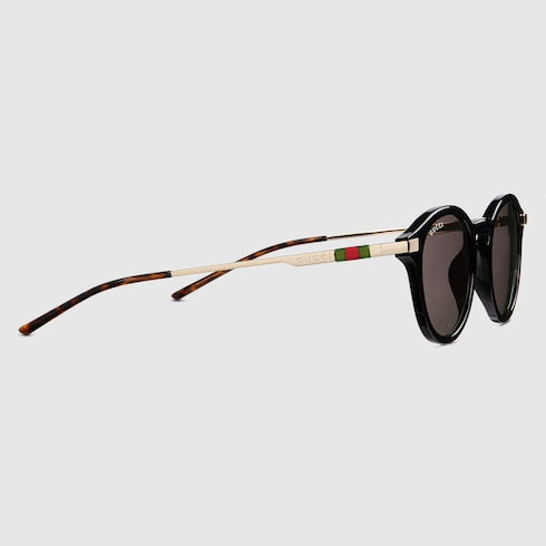 Round frame sunglasses - black