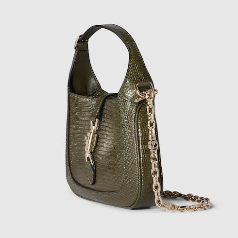 Jackie 1961 lizard mini bag - forest green leather