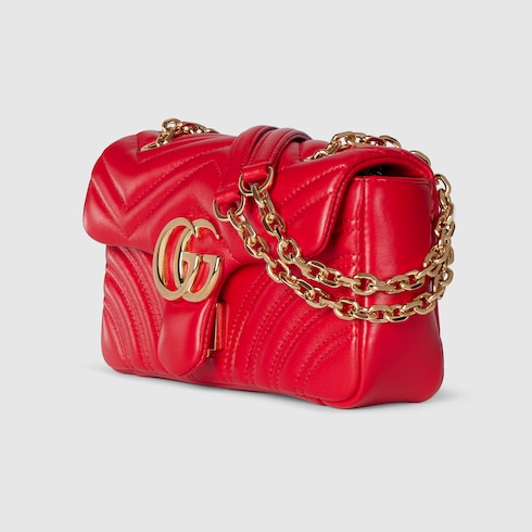 GG Marmont small shoulder bag - bright red leather