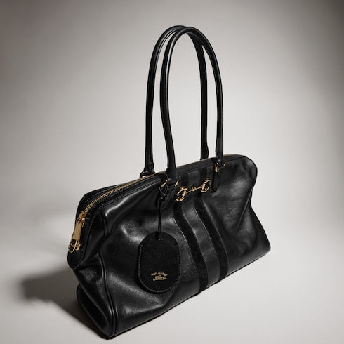Borsetto large boston bag - black leather