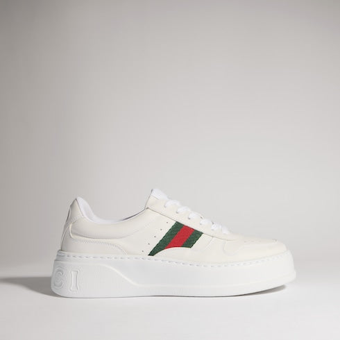 Women's chunky sneaker - white leather