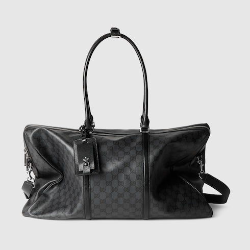 Gucci Essence Classic large duffle bag - black GG canvas