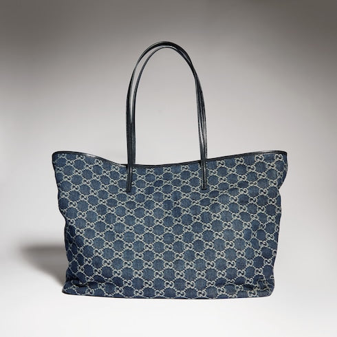 Gucci Tribeca large tote bag - dark blue GG denim
