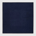 GG wool silk jacquard pocket square - dark blue