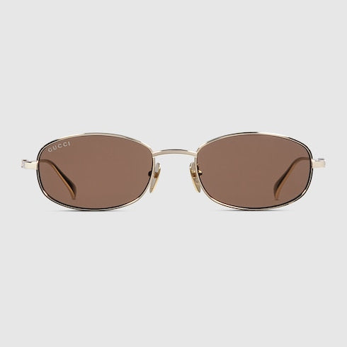 Oval frame sunglasses - light gold