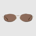 Oval frame sunglasses - light gold