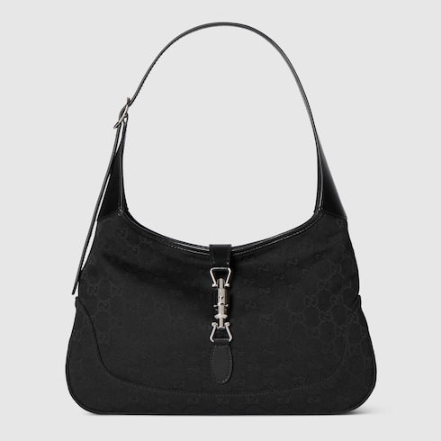 Gucci Jackie 1961 medium shoulder bag - black GG canvas