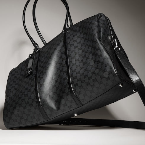 Gucci Essence Classic large duffle bag - black GG canvas