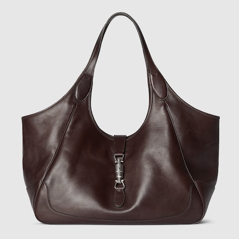 Mercato medium tote bag - dark brown leather